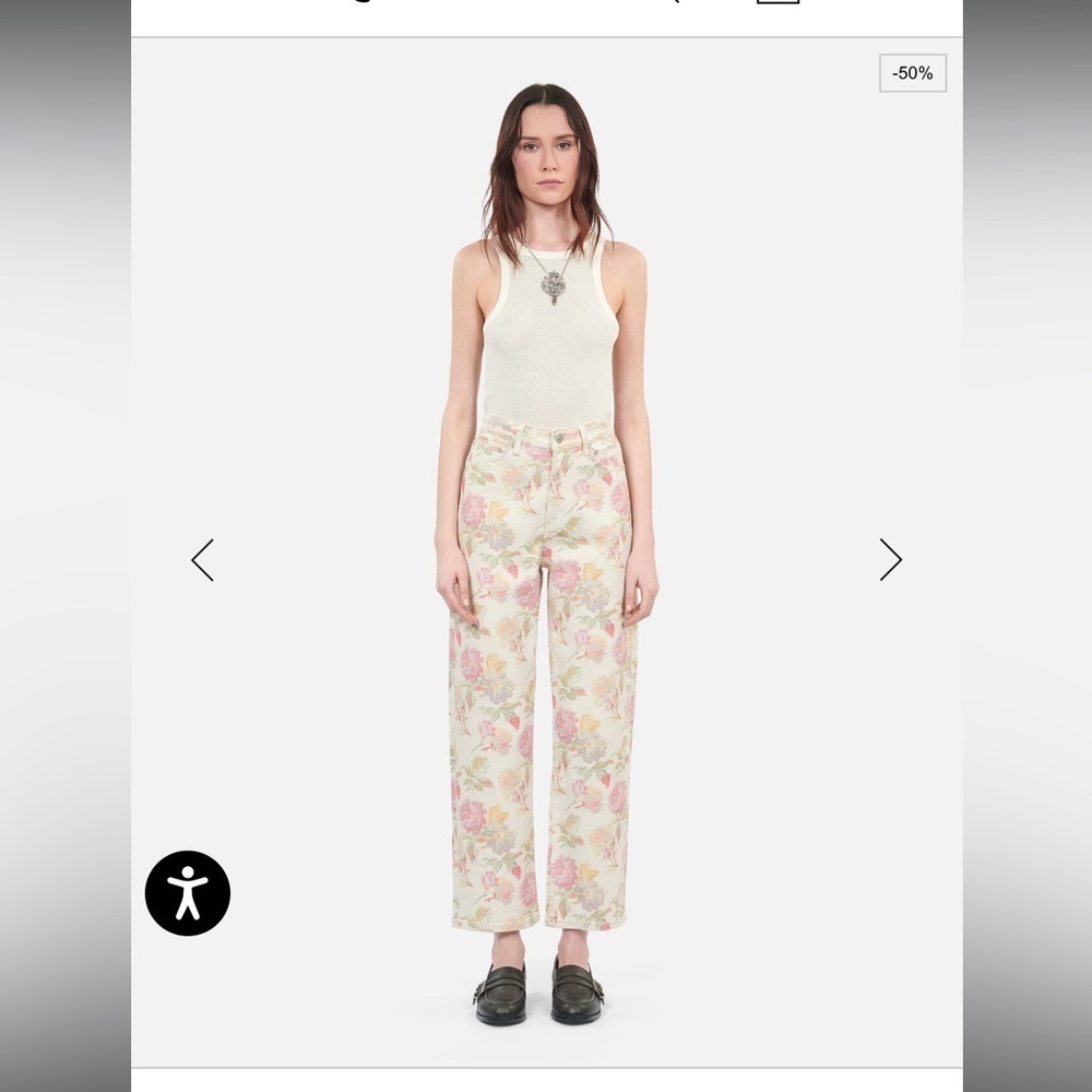 The Kooples- Ankle Jeans - Floral Jeans - Picture 9 of 14